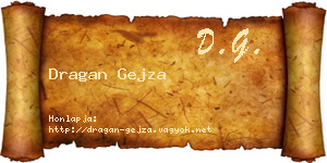 Dragan Gejza névjegykártya